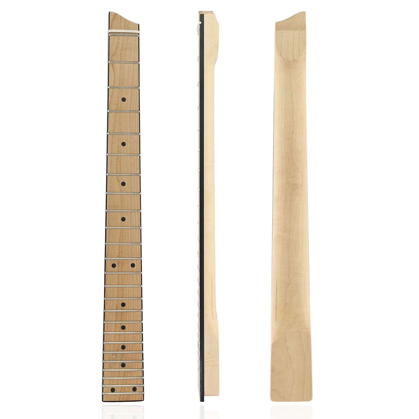Manico per chitarra elettrica | 25 tasti di ricambio per tastiera in legno | d'acero | 25-Fret Headless Guitàr Néck | Manico in acero palissandro Sostituzione Guitàr in palissandro