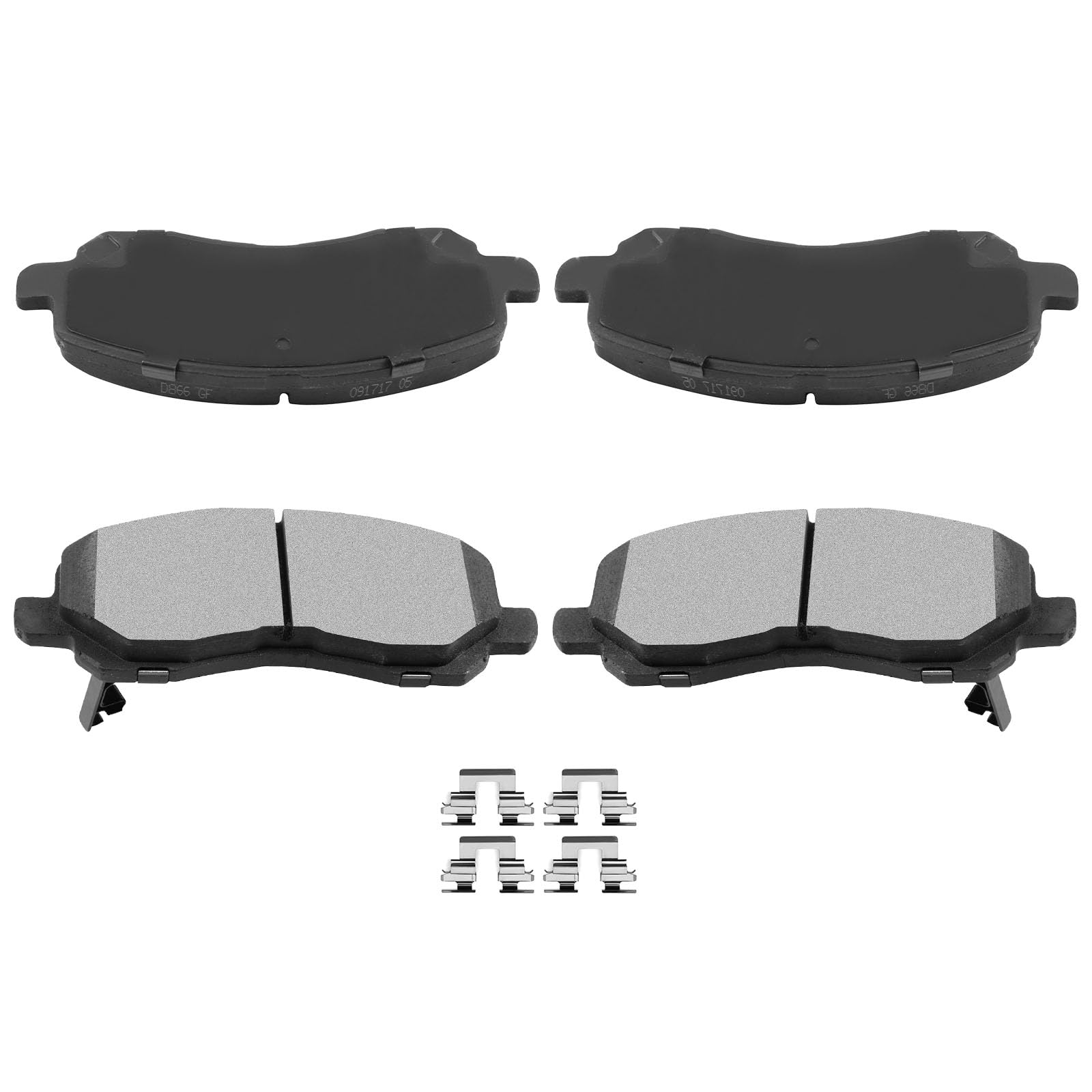 AUTOMUTO Front Brake Pads Kits, 4PCS Ceramic Brake Pads Set D866