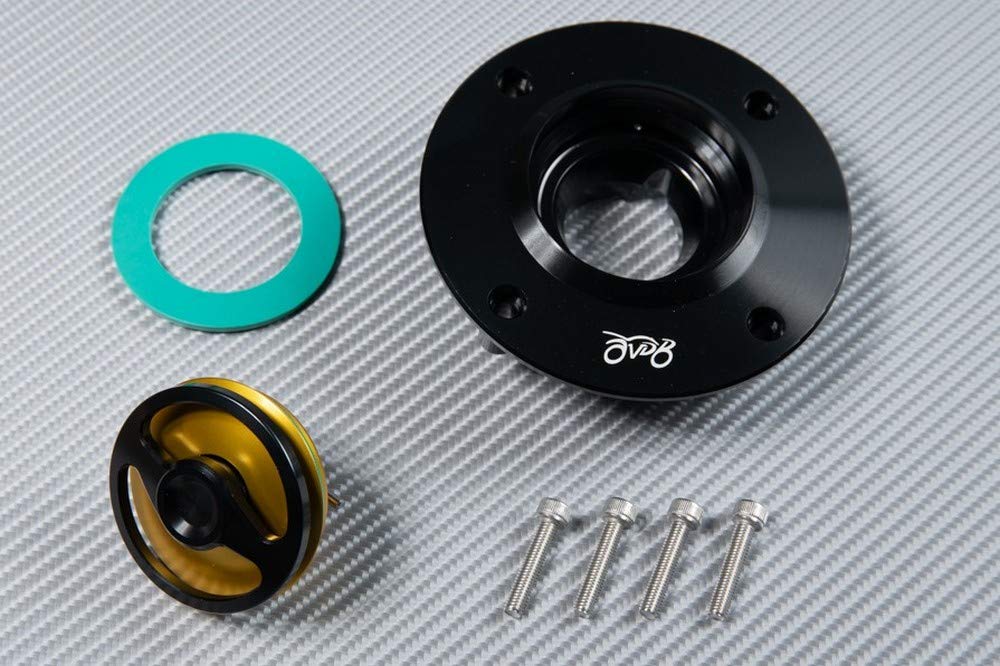 avdb-moto Tankdeckel Tankschloss Schnell Freigabe 1/4 kompatibel mit SUZUKI GSXF 1100 GSX-F 1988-1994, GSXR 400 GSX-R 1988-1996, RGV 250 1988-1998, GSXR 750 GSX-R 1988-1995 (Or)