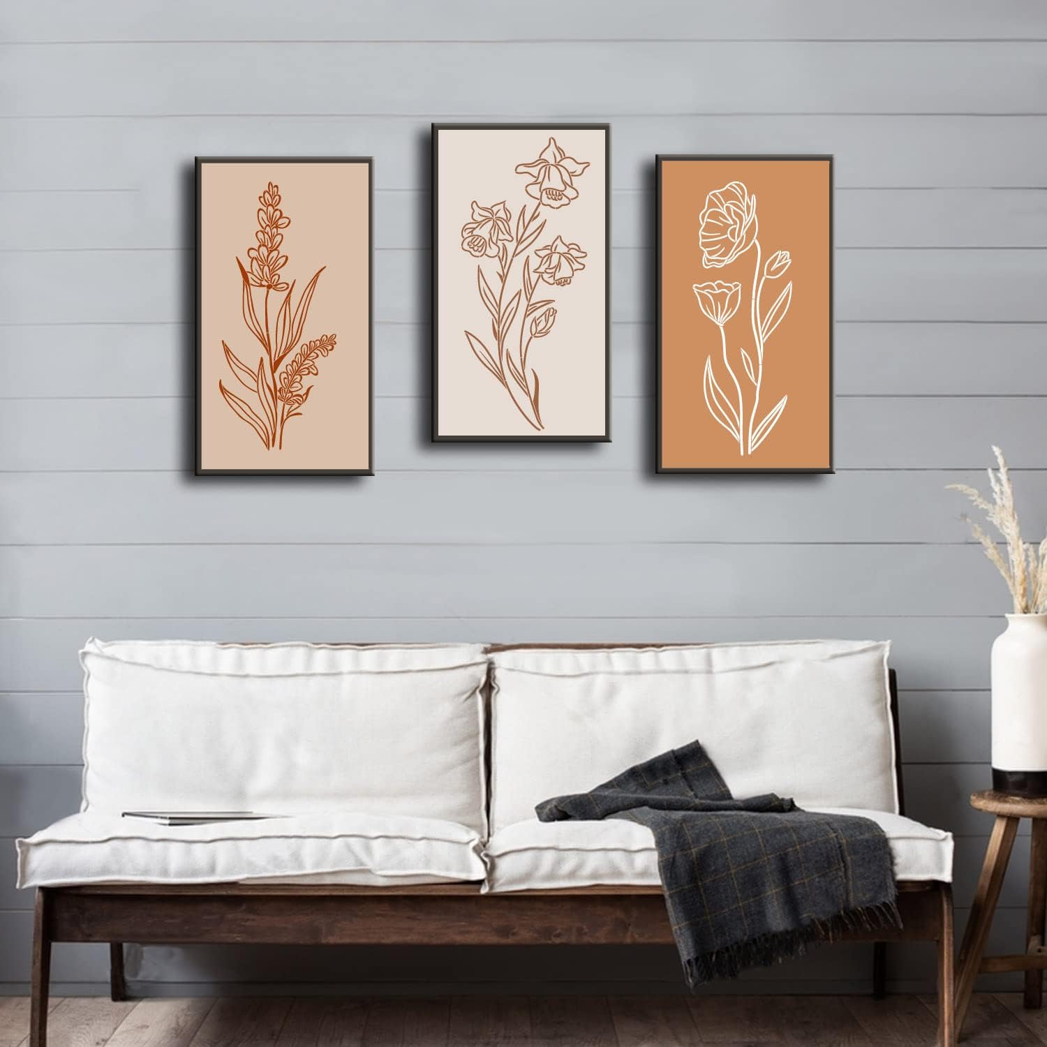 GSS Designs Tall Wildflower Stencils for Painting Large Flower 7x16Inch Flowers Stencil Bouquet Painting Stencils for Wood Wall Canvas