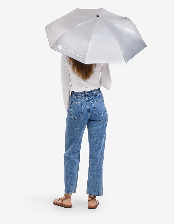 Solbari Ultra Compact Sun Protective Umbrella UPF 50+, 42" arc, Light Pink by Solbari - Used condition - Image 6