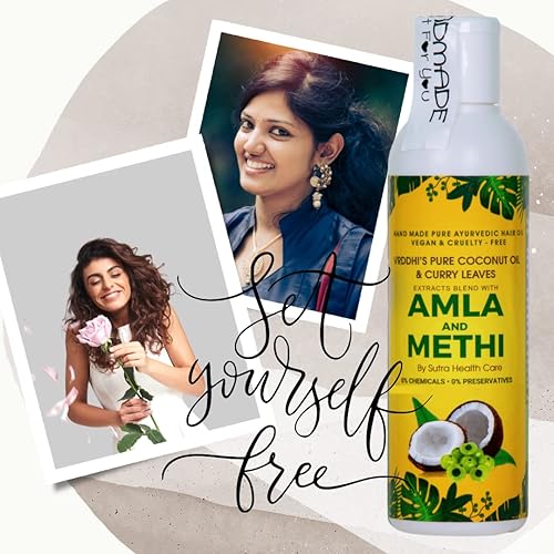 Miniatura 5 de Sutra Health Care - Aceite para el cabello de 100 ml de amla orgánica con hojas de metilo y curry  Aceite natural para el crecimiento del cabello