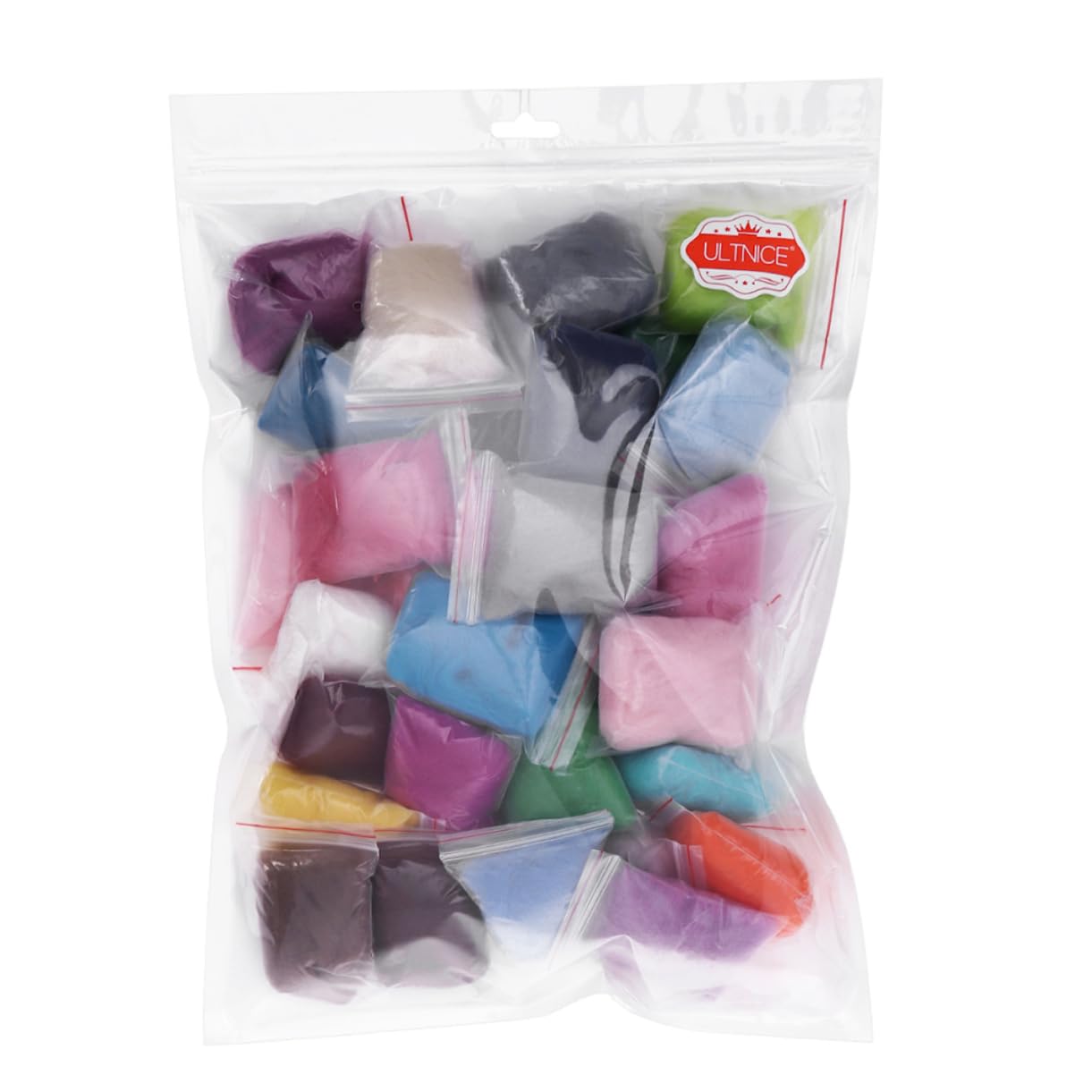 STOBOK Farben Filzwolle mit Wollvlies und Filzfaservlies für Nadelfilzen DIY Projekte Wollgarn zum Filzen für Tiere Schmuck Trocknerbälle Wandbehänge Webprojekte Zufällige Farbe