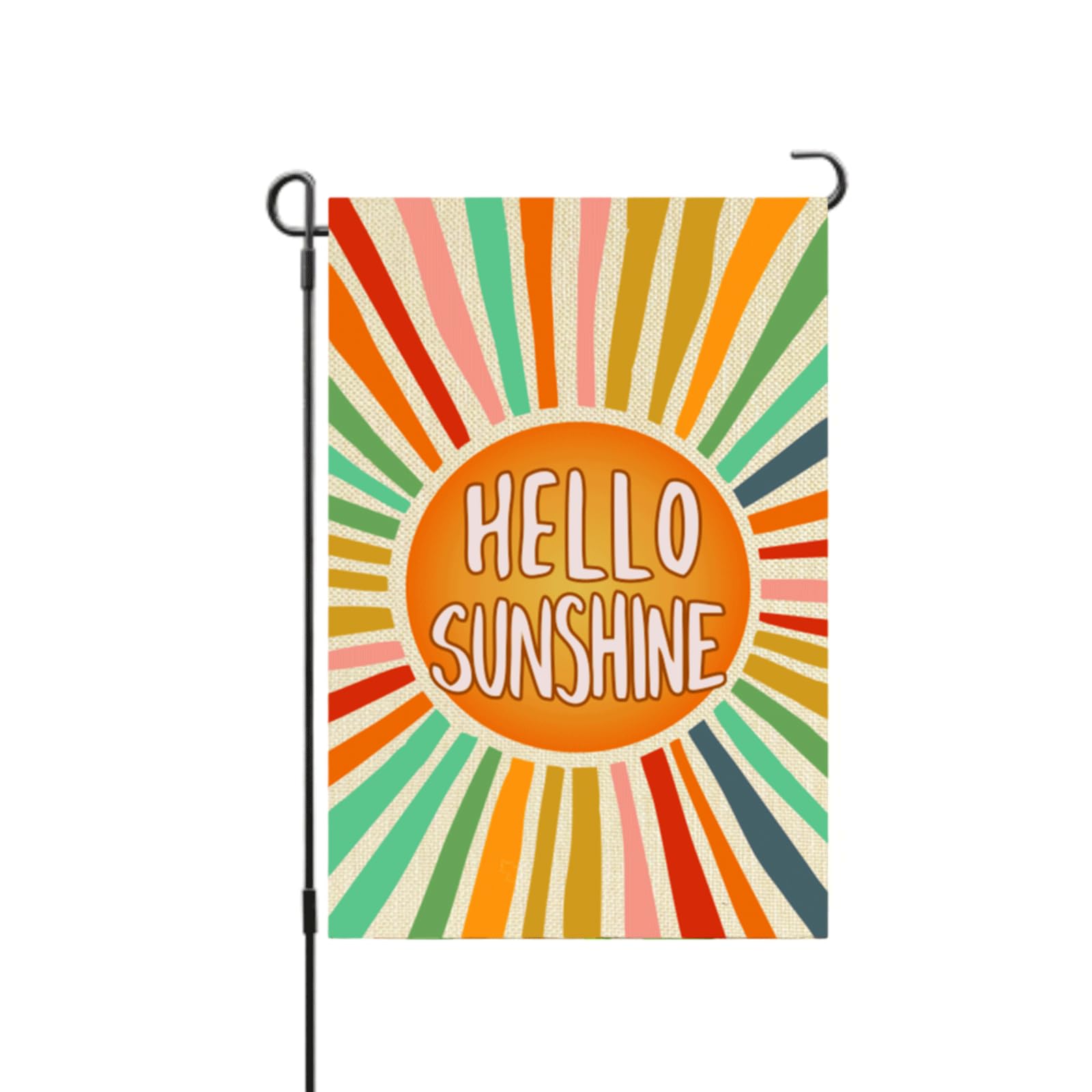 Summer Hello Sunshine Garden Flag 12x18 Inch Double Sided Outdoor Lawn Flag Holiday Party Yard Decoration