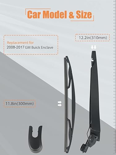 Vista 50 de MIKKUPPA Brazo y Escobilla del Limpiaparabrisas Trasero, Repuesto para Ford Explorer 2011-2023, Ford Escape 2013-2023 - Estilo OE de Fábrica