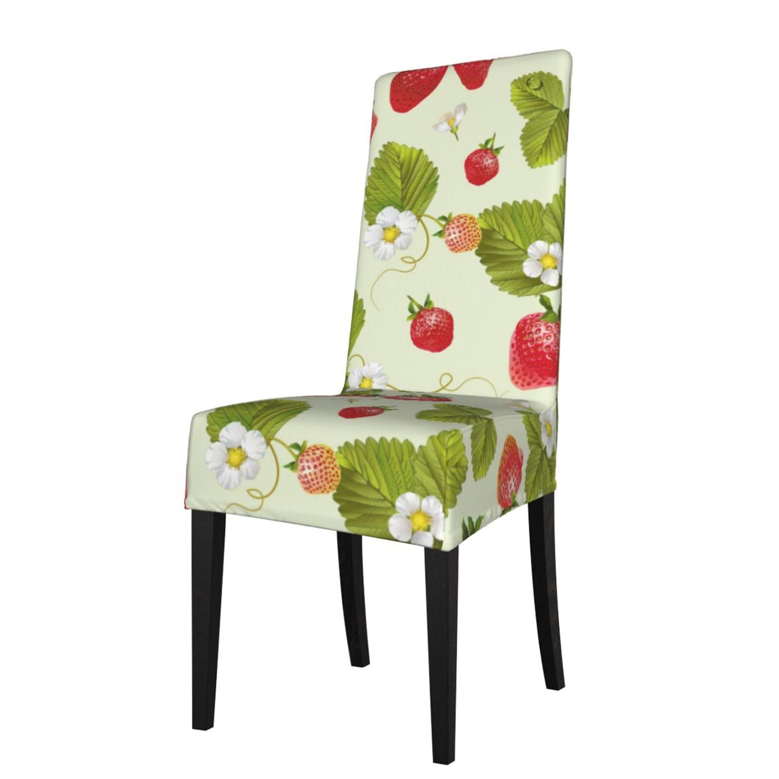 LKYMOH Lovely Strawberry, Chair Covers Stretch Chair Slipcovers for Dining Room, for Party Pet Protection Universal Fit Soft Polyester