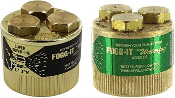 Fogg It 1/4 GPM Super Superfine Misting Nozzle with 1/2 GPM Superfine Misting Nozzle Bundle, 2 Items