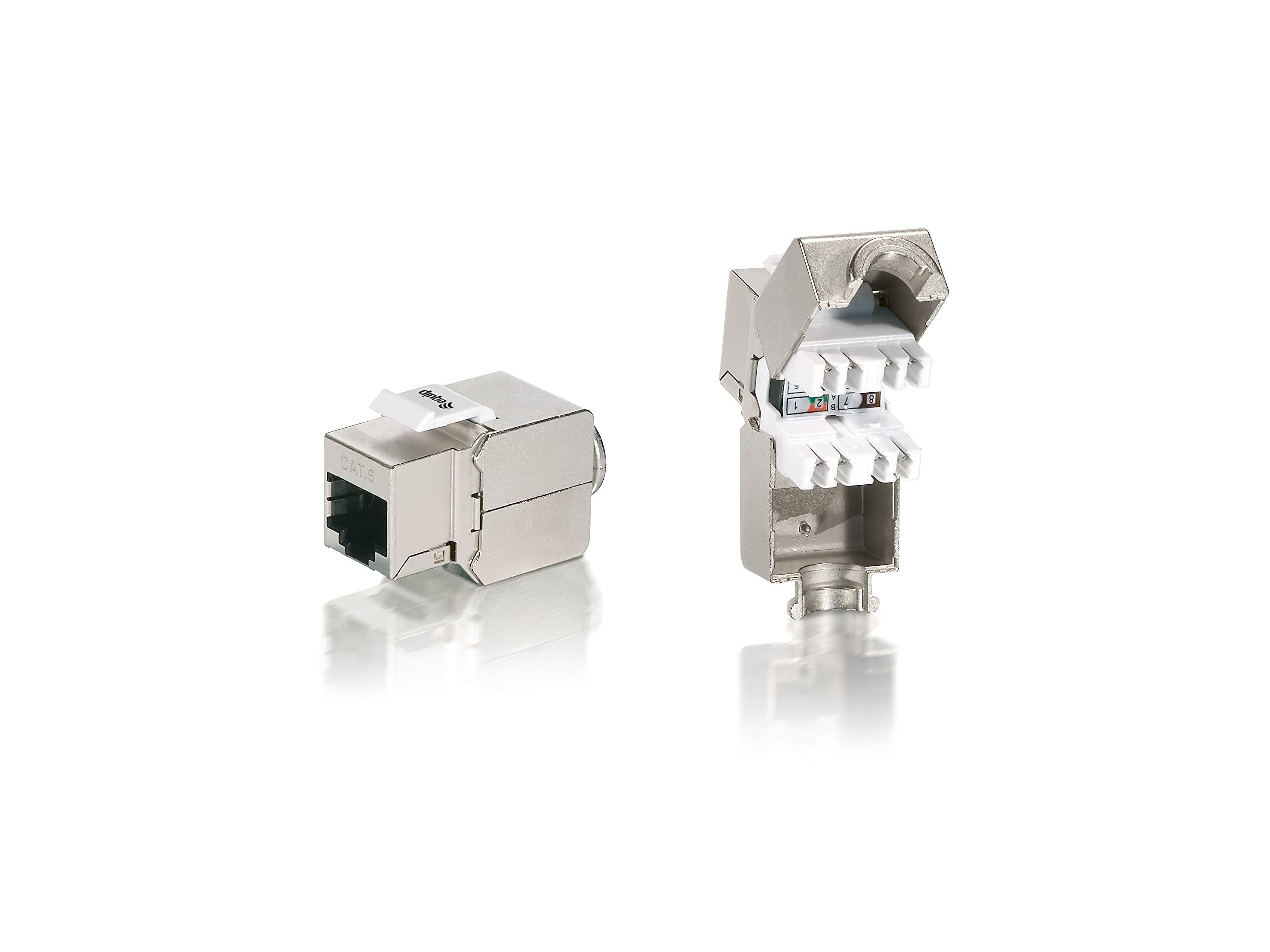 Equip 767210 Keystone Jack (ekranowane przyłącze Cat.6 LSA 8-częściowy zestaw torebek foliowych)