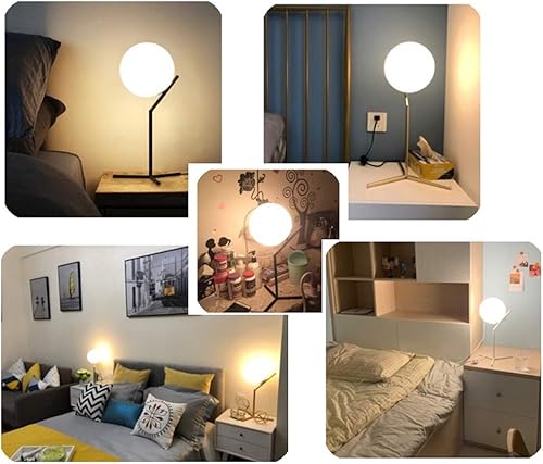 Miniatura 2 de Lámpara de mesa Globe TD00965 Mid-Century Dorada, lámpara de escritorio para dormitorio, sala de estar, habitación de niños, oficina