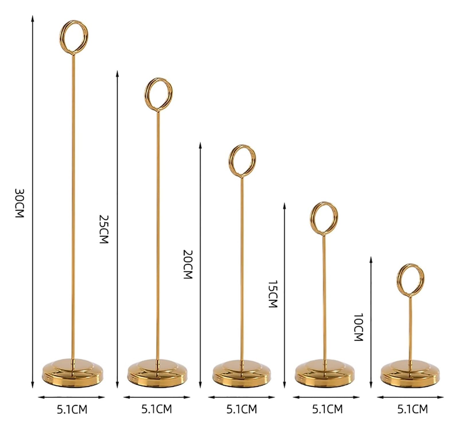 Klips do etykiet, Klipsy do uchwytów na znaki, 5 szt., trwałe i wielokrotnego użytku(Gold,51x200MM)