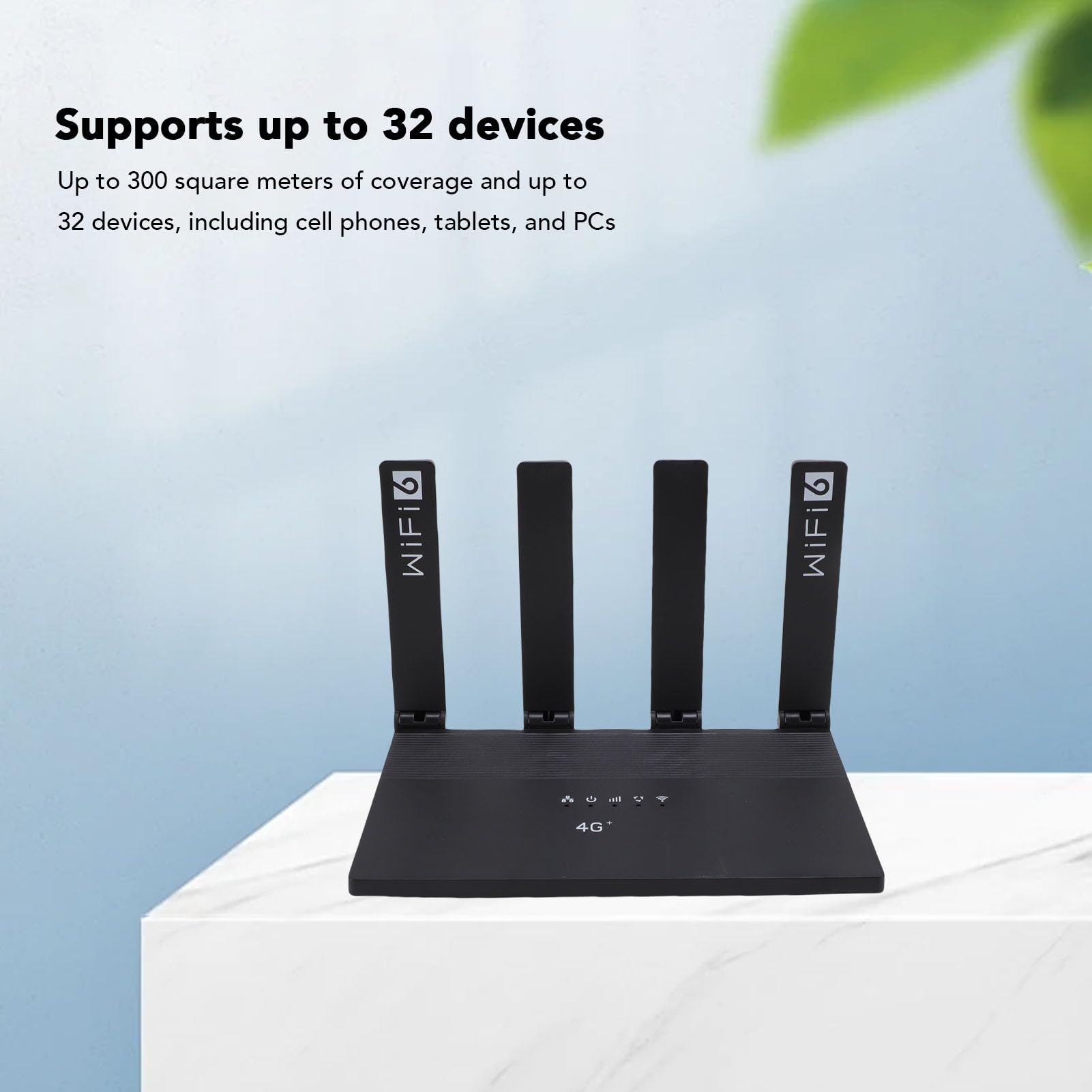 4G LTE Wi -Fi Router Bezprzewodowy Hotspot z Gniazdem Karty SIM 5000 MAh Bateria 300 Mb/S prędkość Domu, Biuro, do 32 urządzeń 4 Anteny