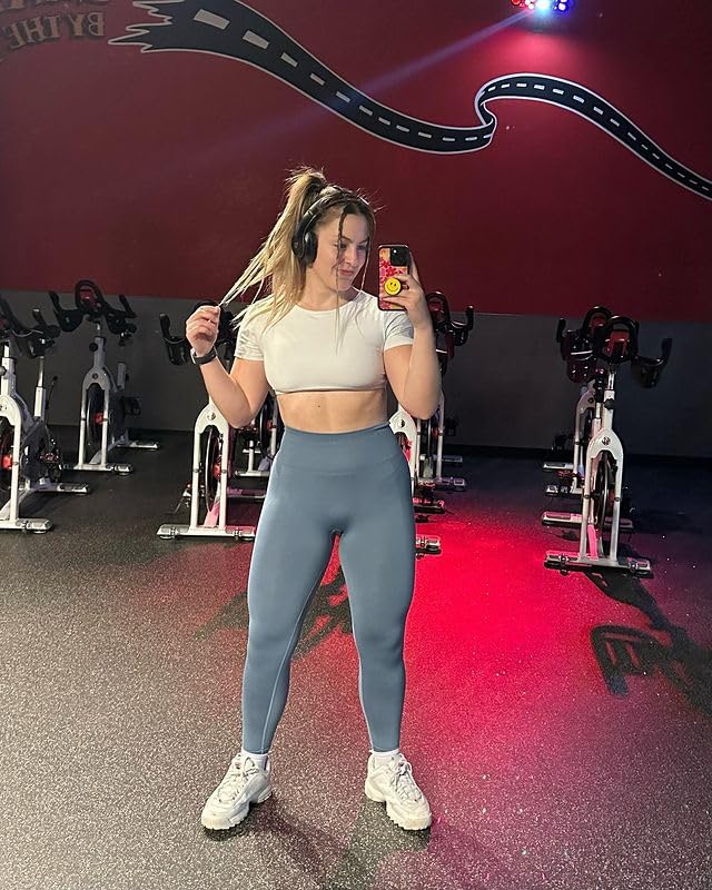 Image of Aoxjox Short Sleeve Crop Tops for Women Clarissa Hollow Back Workout Crop T Shirt Top