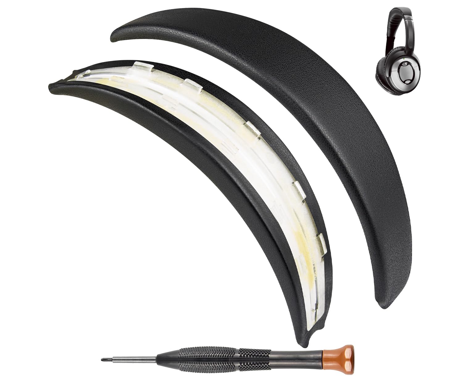 SOPROM Headband Kit Replacement for Bose QuietComfort15(QC15)/QuietComfort2(QC2) Headphones, Easy DIY Installation(Black)