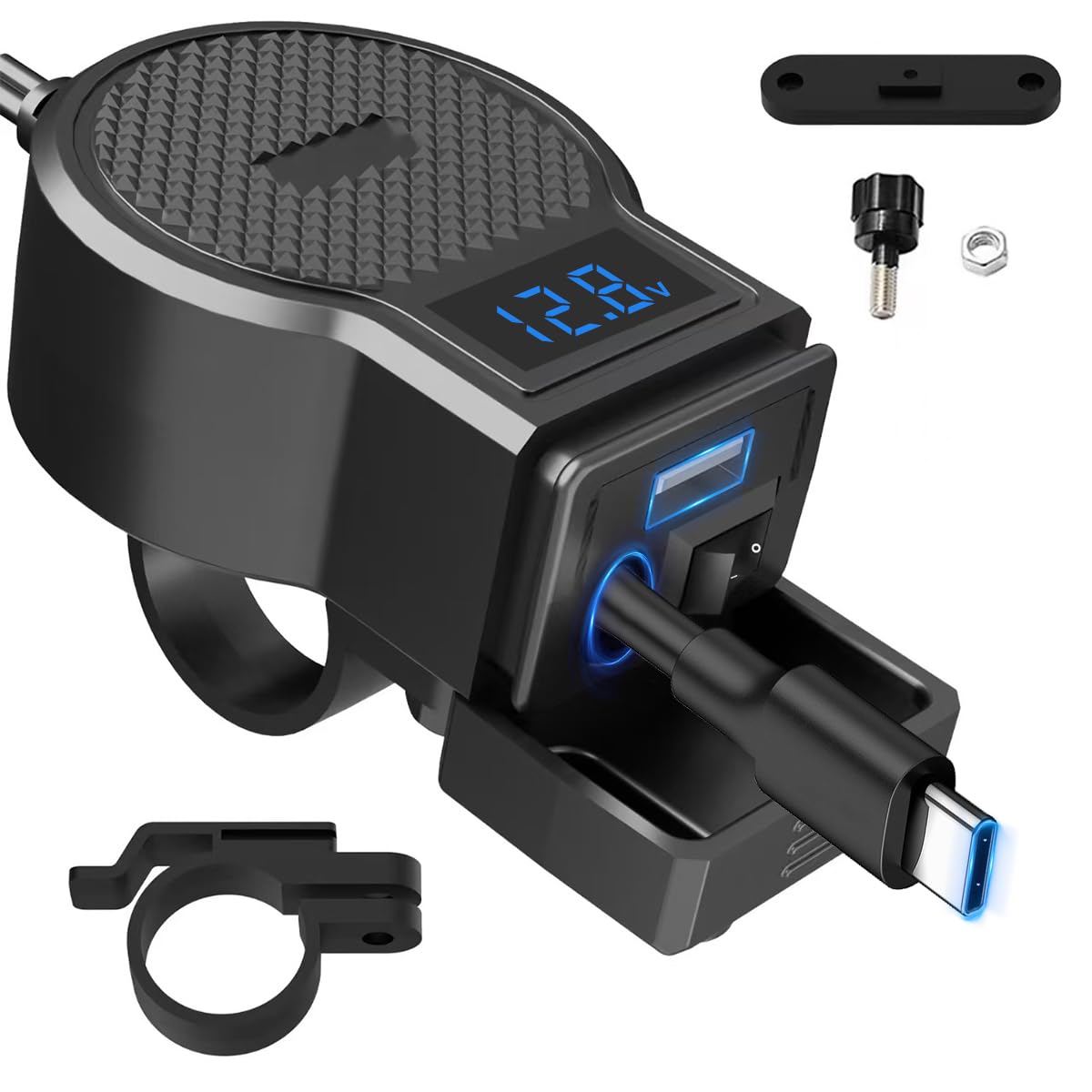 Amazon.co.jp: OBEST バイク USB電源 QC4.0急速充電 伸縮コード付き
