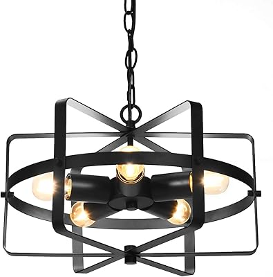 industrial chandelier dining room