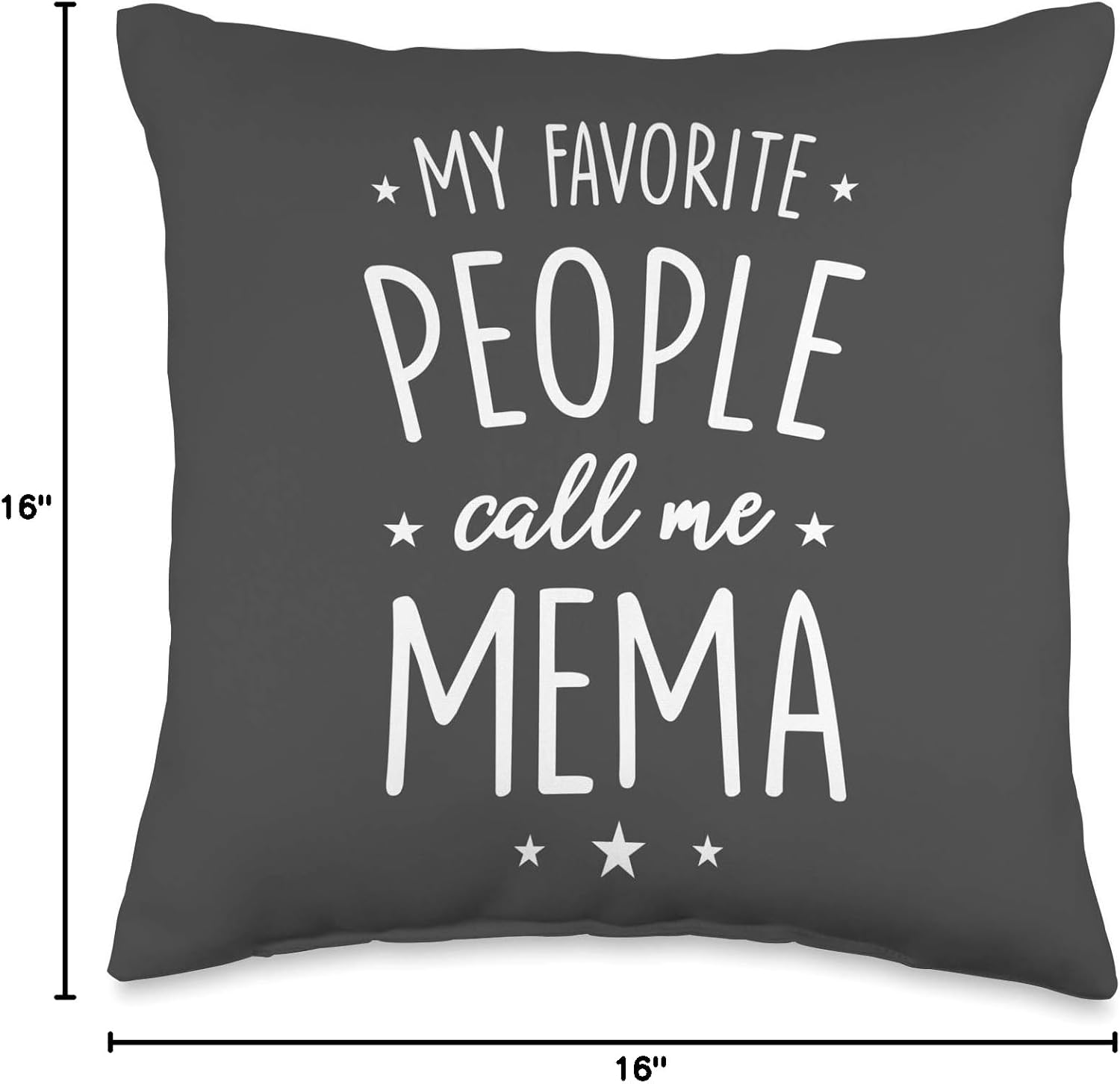 Mema Gift: My Favorite People Call Me Mema Throw Pillow