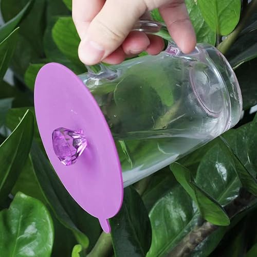 Miniatura 3 de IPHOX Juego de 6 fundas creativas para tazas, antipolvo, sello hermético, tapas de silicona de grado alimenticio