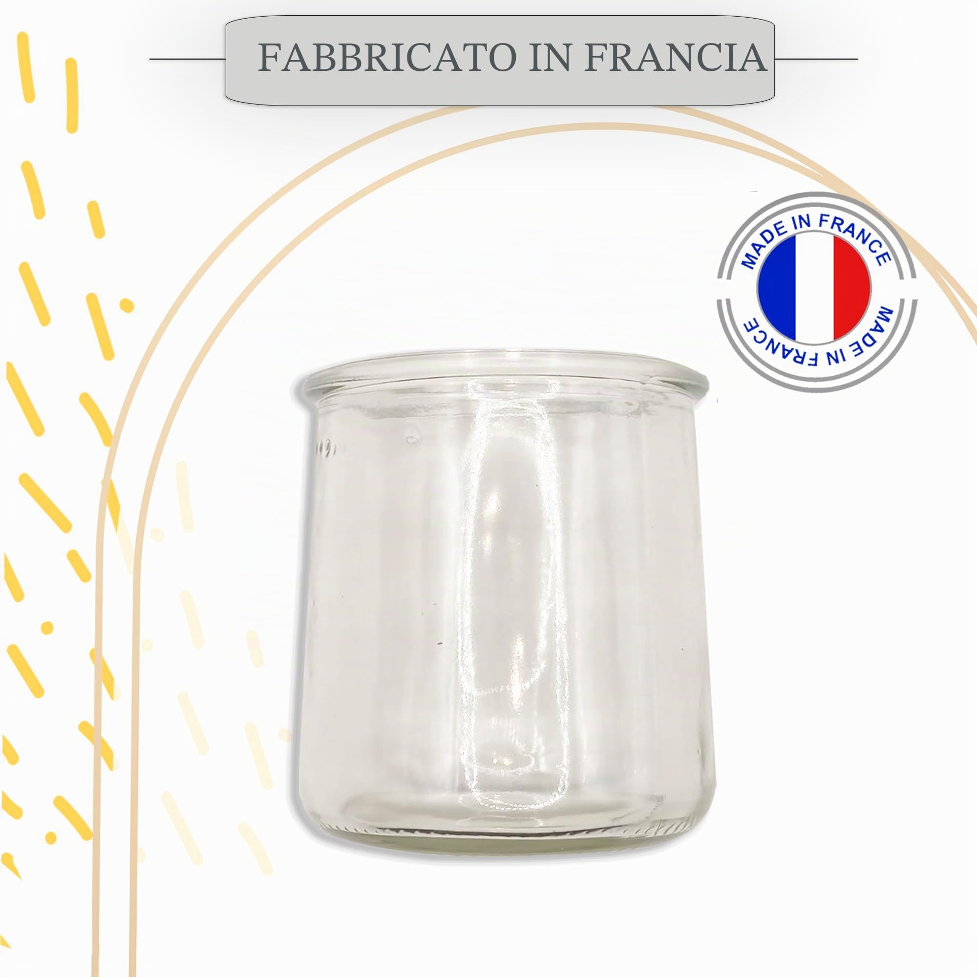 8 Vasetti per Yogurt 200ml XL con Coperchio Ermetico BPA Free – Barattoli in Vetro Compatibili con Bimby TM6 TM5 TM31, Monsieur Cuisine e Yogurtiere – Contenitori per Dessert e Omogeneizzati