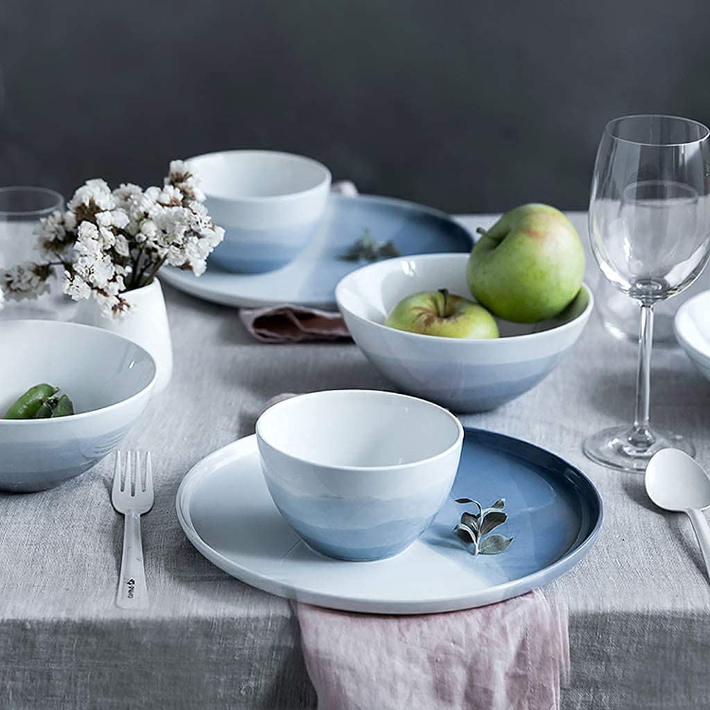 Set di stoviglie Set di Piatti Set di Piatti in Ceramica 20 Pezzi in Porcellana in Stile Giapponese | Ciotola per Cereali Cucchiaio Piatto per Regali di Nozze