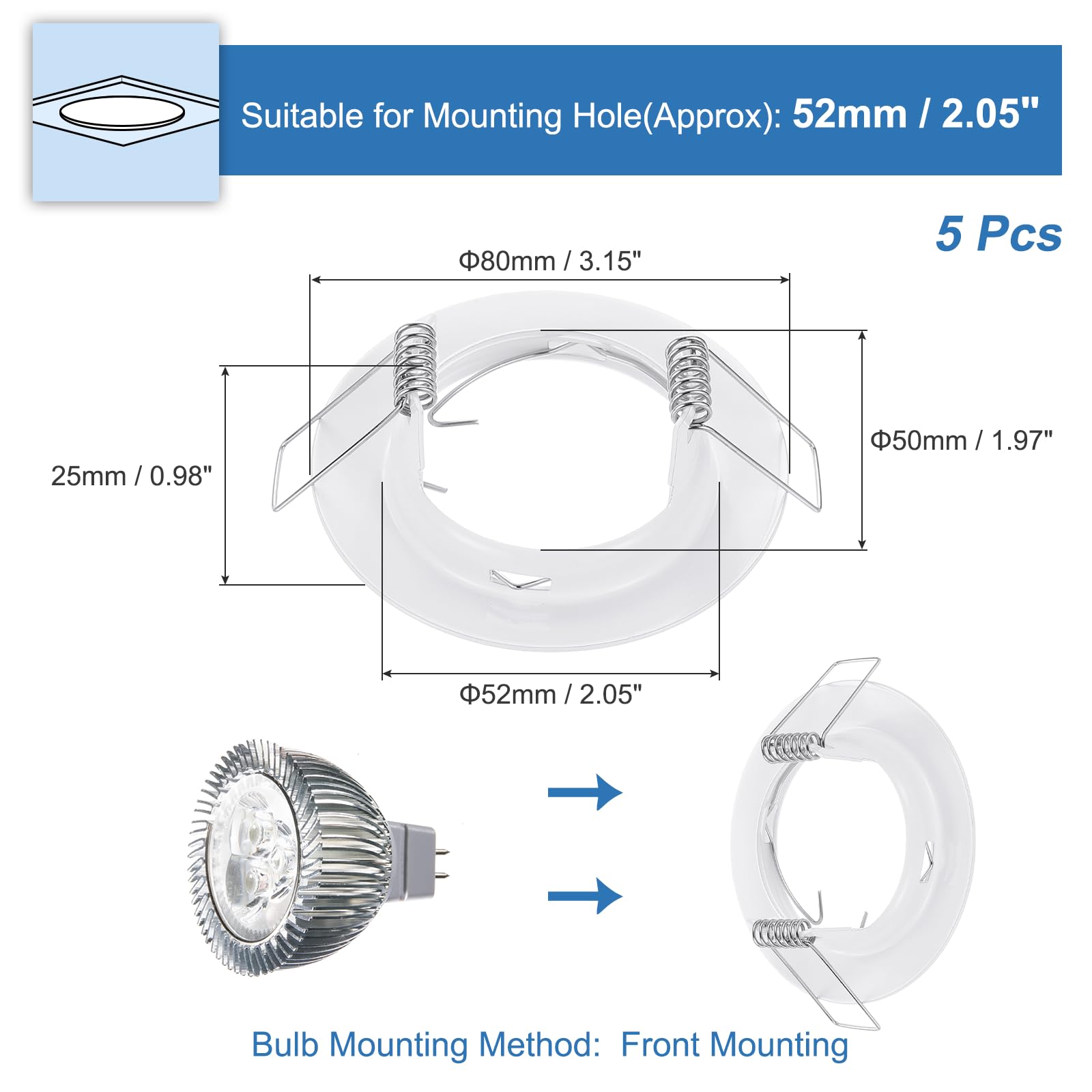 PATIKIL LED Downlight Fixture Housing - Image 2