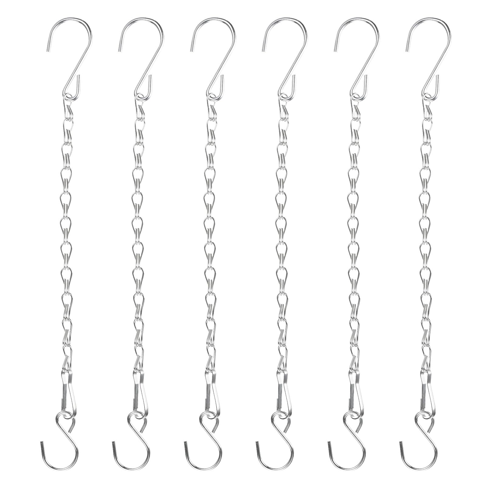 M METERXITY 6-Pack Chain for Hanging Plants 29cm/11in Iron Silver
