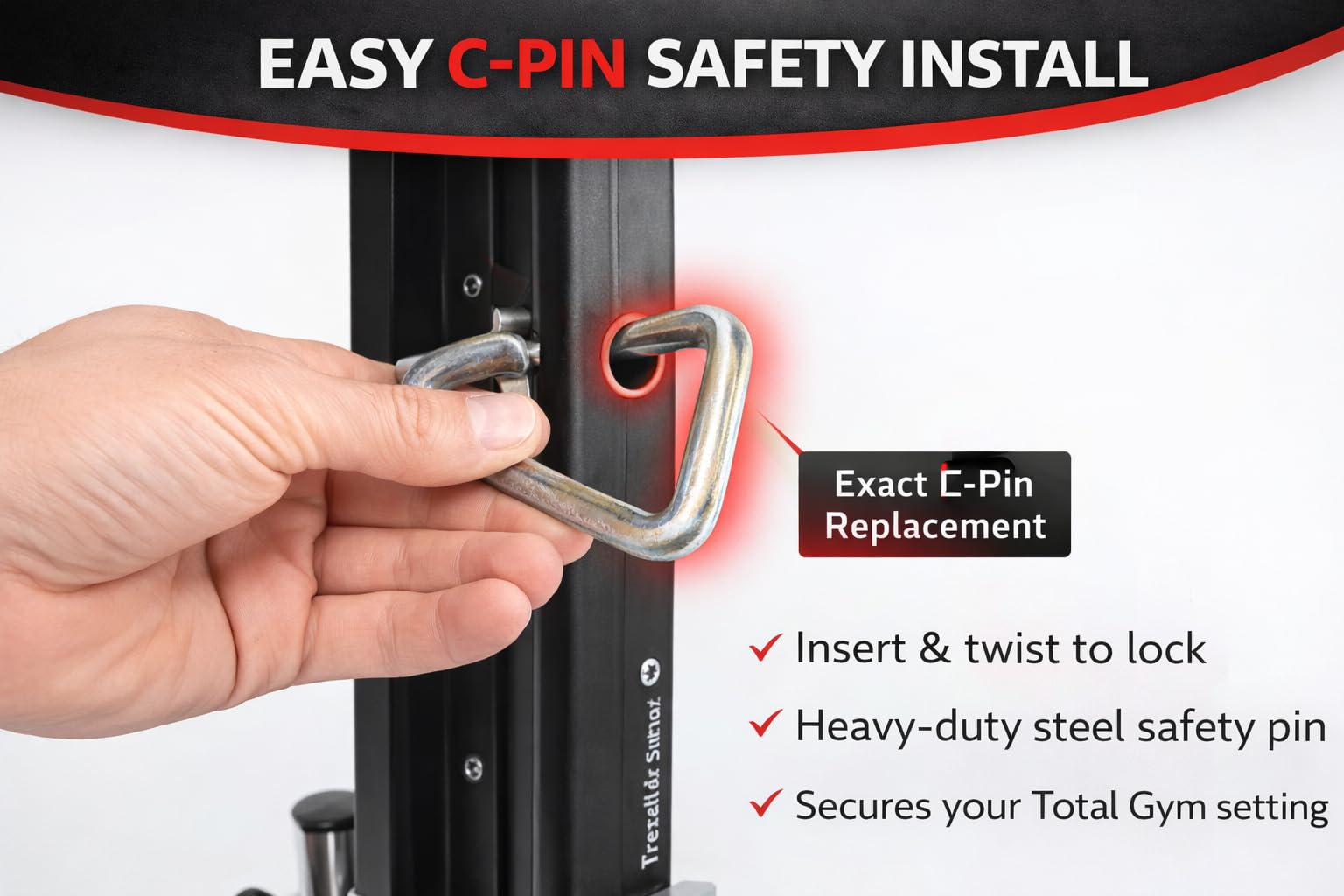 Amazon.com : TreadLife Fitness Safety C-Pin Replacement for Total