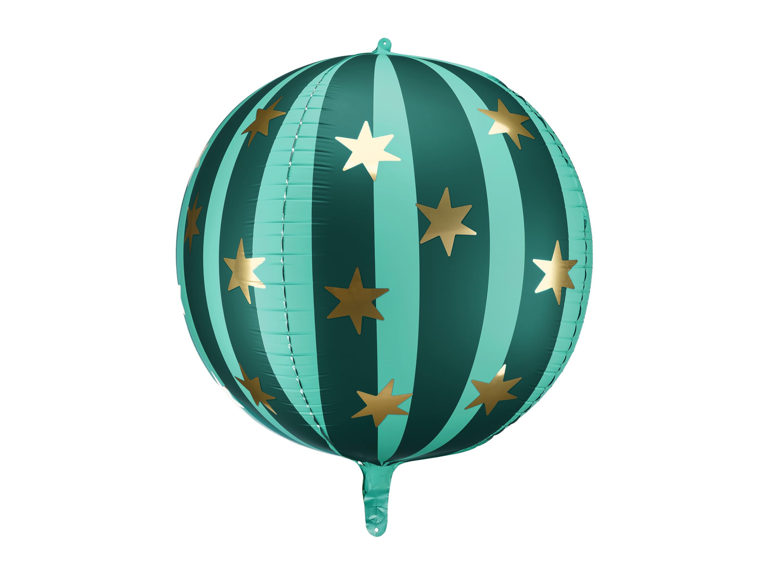 Partydeco Green Large Foil Balloon With Stars – 20” Party Decoration – Air Or Helium Inflatable Party Balloon - Circus Funfair Party Decoration