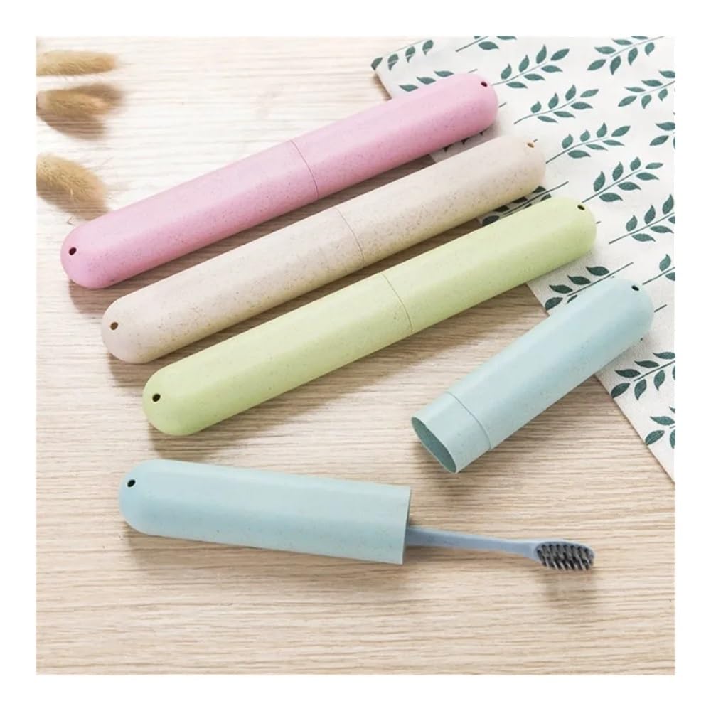 2PCS Travel Toothbrush Holder Box Cover Bathroom Accessories Travel Storage Dust-proof Case Portable Bathroom For Camping(1pcs colour random)