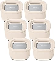 Vista 19 de Caraway Set de 2 piezas de recipientes de vidrio para almacenamiento de alimentos - (2) recipientes de vidrio de 1.75 tazas - Vidrio recubierto