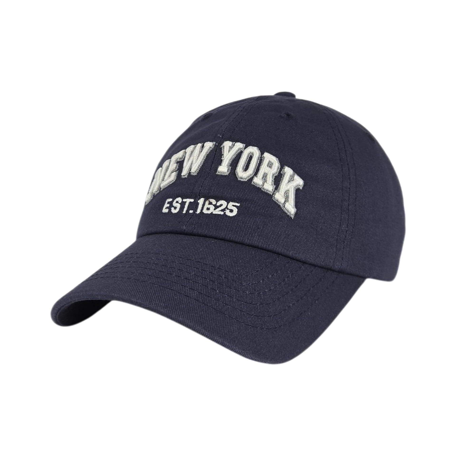 Elidan NY Dad Hat New York EST.1625 Cotton Cap, Adjust Buckle Strap, Unstructured Low-Profile NY Baseball Cap for Men & Women
