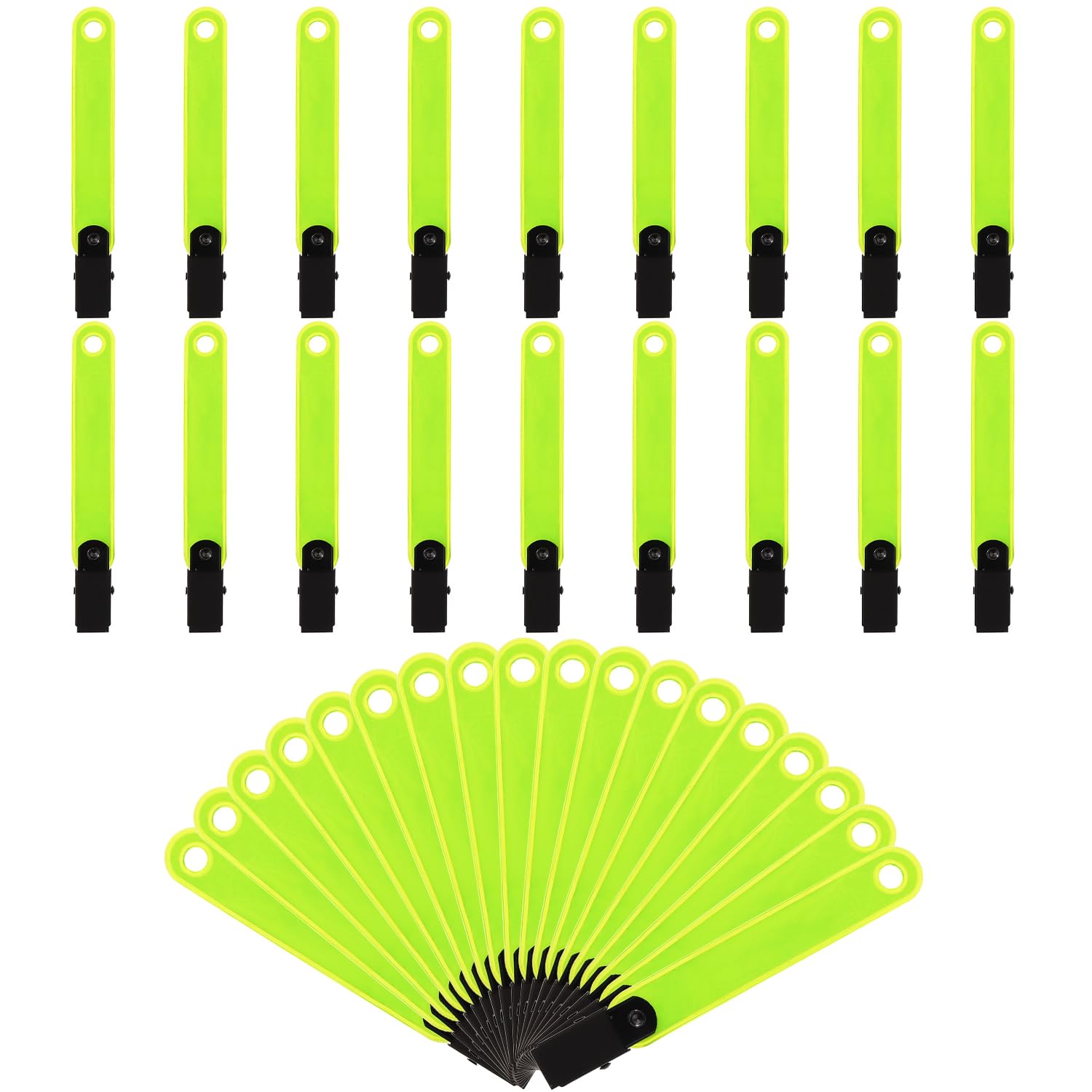 PEUTIER 36uds Marcadores Sendero Reflectantes Doble Cara con Clips, Señal Reflectante para Caza Senderismo