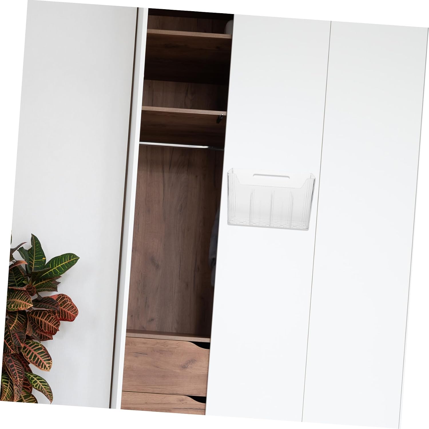 Wall Mounted Bathroom Organizer Space Saving Plastic Storage Case for Kitchen and Bathroom Easy to Install Hanging Box for Clean and Tidy Home Versatile Remote and Item Storage