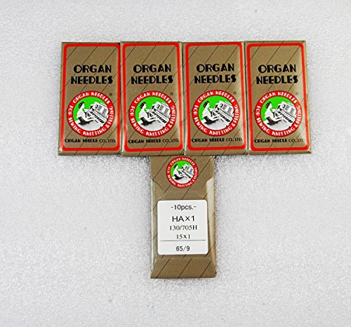50 Count Sewing Machine Needles Home-Use By Organ Needles , Size 65 / 9 Ball Point #TOP21