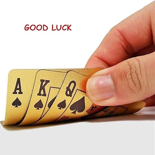 Miniatura 5 de SFALCI 1pc impermeable de plástico póker naipes PET juegos de mesa HalloweenDía de Acción de Gracias (color dorado)