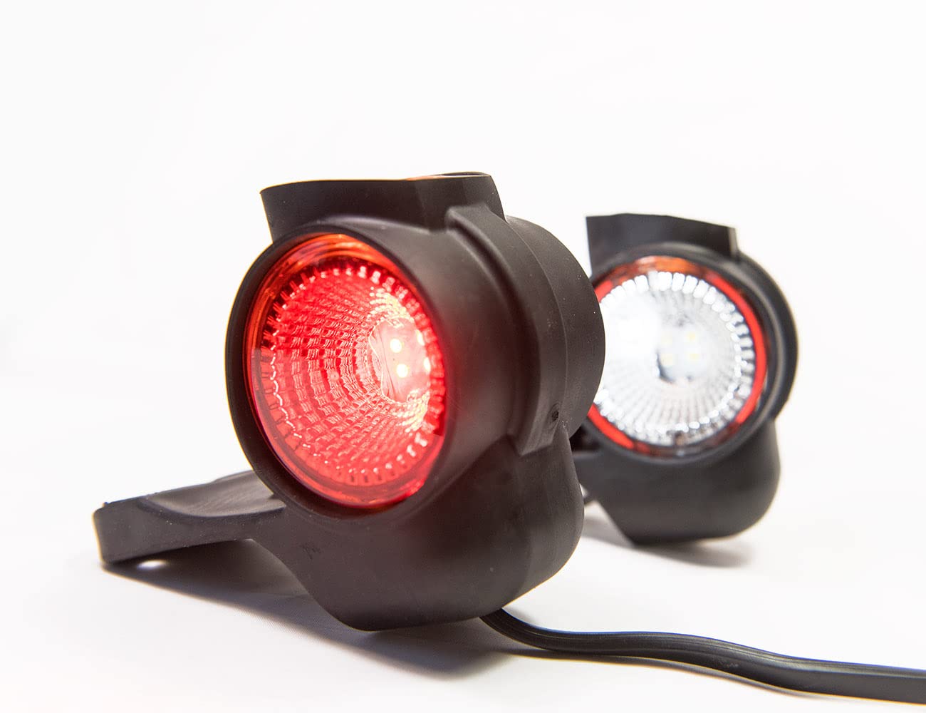 Par De Luces De Gálibo LED Tricolor (Rojo/Blanco/Naranja) 12V-24V - E Homologadas, Para Camión, Remolque, Caravana