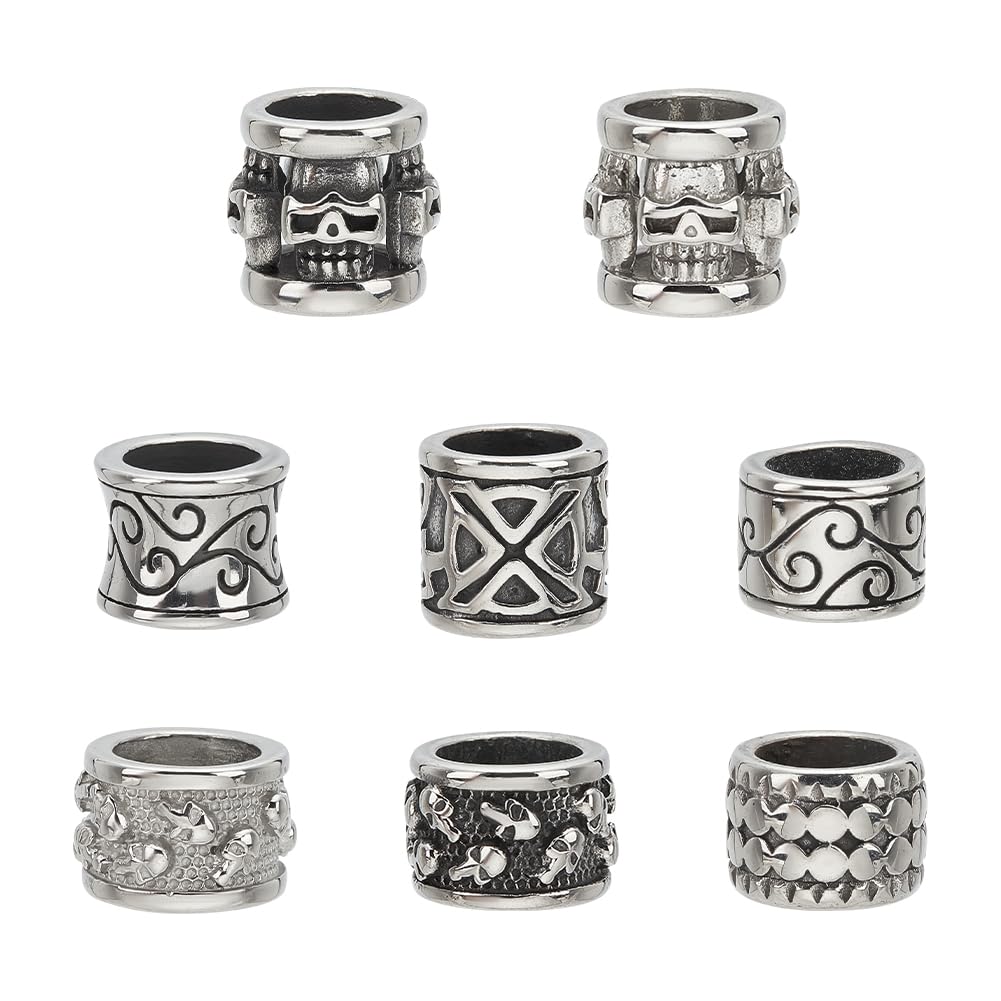 PH PandaHall 8pcs 8mm Hole Column Beads