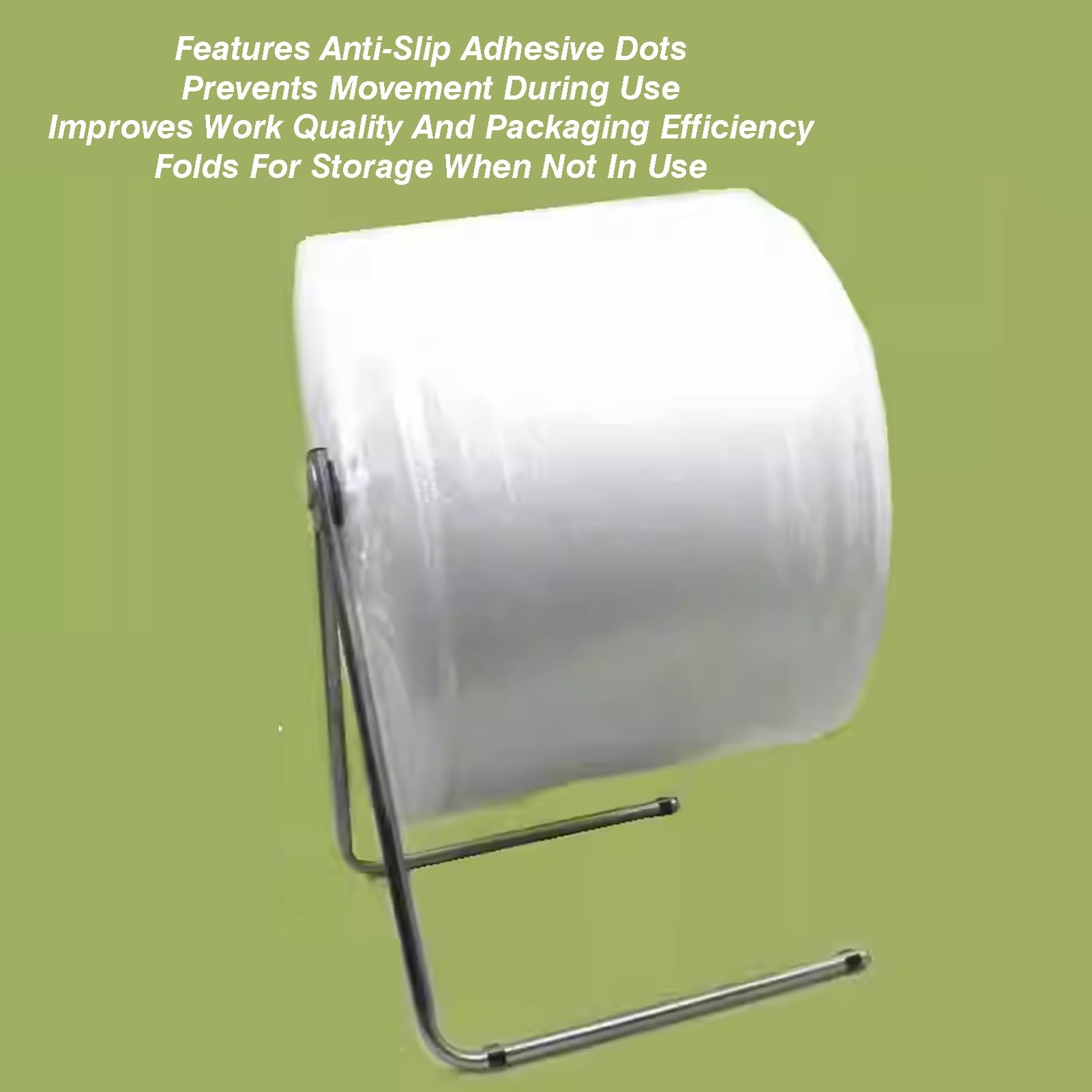 Il dispenser for pellicola estensibile è dotato di un supporto pieghevole for pluriball che facilita la sostituzione della pellicola.(80x62x45cm)