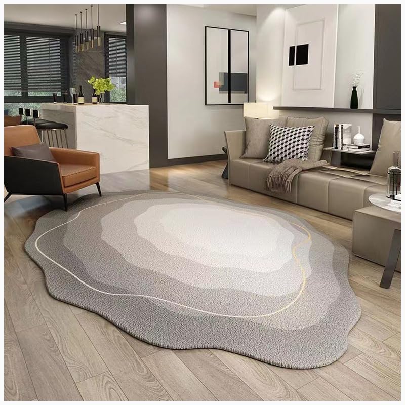 Tapis géométrique moderne pour balcon abrité et salon chaleureux en version E - 6