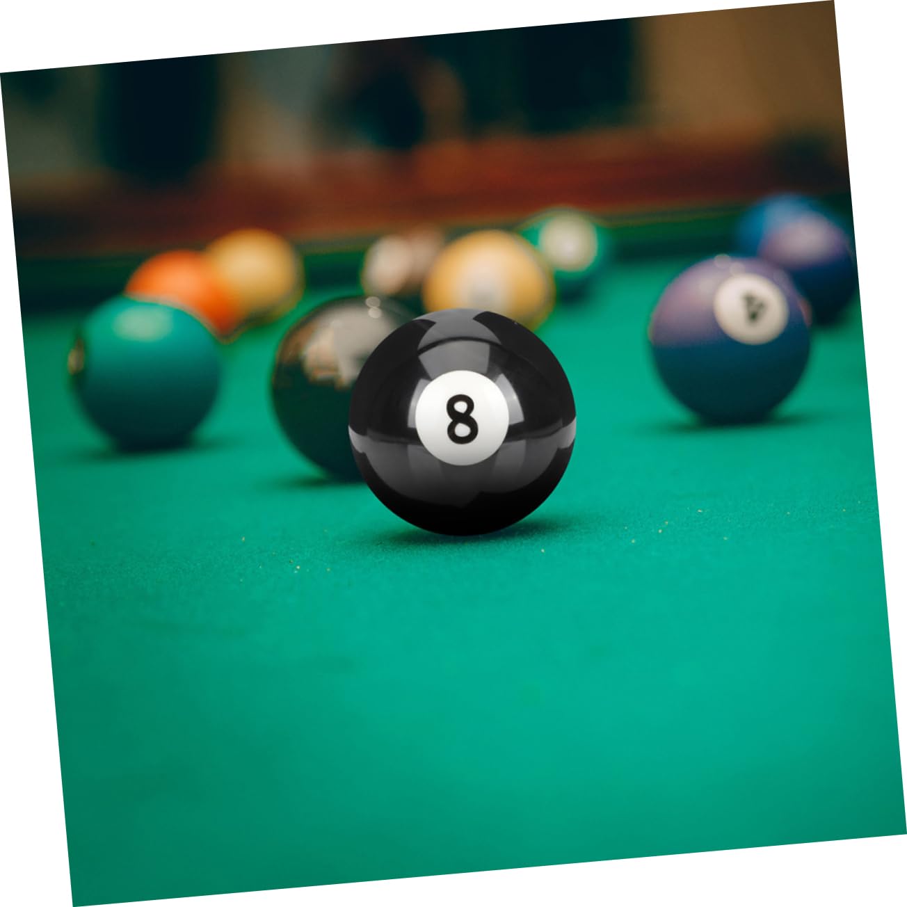 Palla da biliardo 8 pezzi numero 8 in resina resistente all'usura calibrata precisa rotonda ed equilibrata palla da gioco durevole per piscina e allenamento biliardo