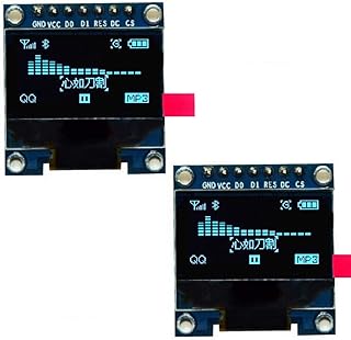 DollaTek 2Pcs 7Pin 0.96 Inch OLED Display 12864 SSD1306 SPI IIC Serial LCD Screen Module for Arduino - Blue Font