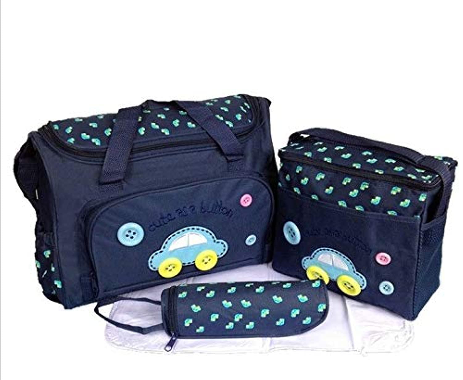 4PCS Nappy Bag Mummy Tote Handbag Waterproof Baby Diaper