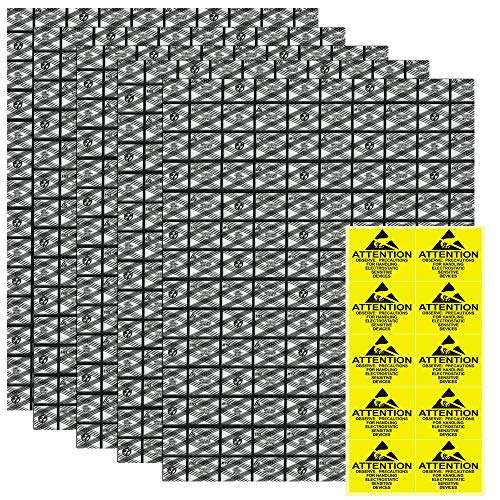 KBNIAN 20 Bolsas Antiestáticas de 30 x 40 cm con 20 Pegatinas de Advertencia, Bolsas de PE para Proteger Discos Duros/Placa Base/Componentes Electrónicos/Hardware
