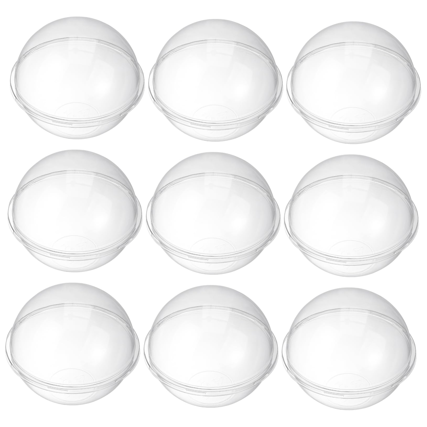 KICHOUSE 10pcs Transparent Plastic Ball Shape Cake Containers Portable Mousse Ball Cake Box Lightweight Design for Safe Storage and Creative Decoration