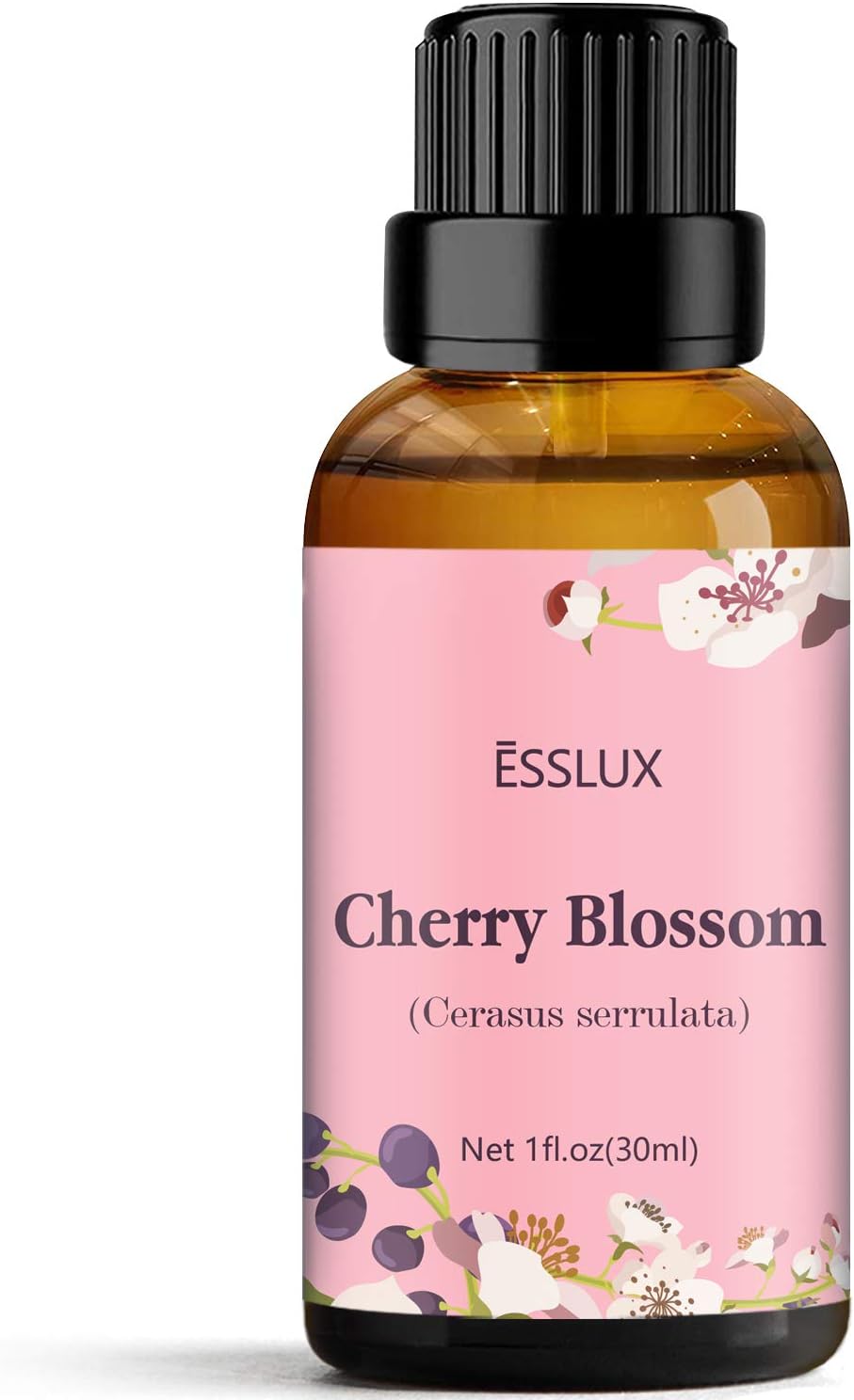 ESSLUX Cherry Blossom Essential Oil, ESSLUX Aromatherapy Oils for Diffuser, Massage, Soap, Candle Making, Perfume, 30 ml