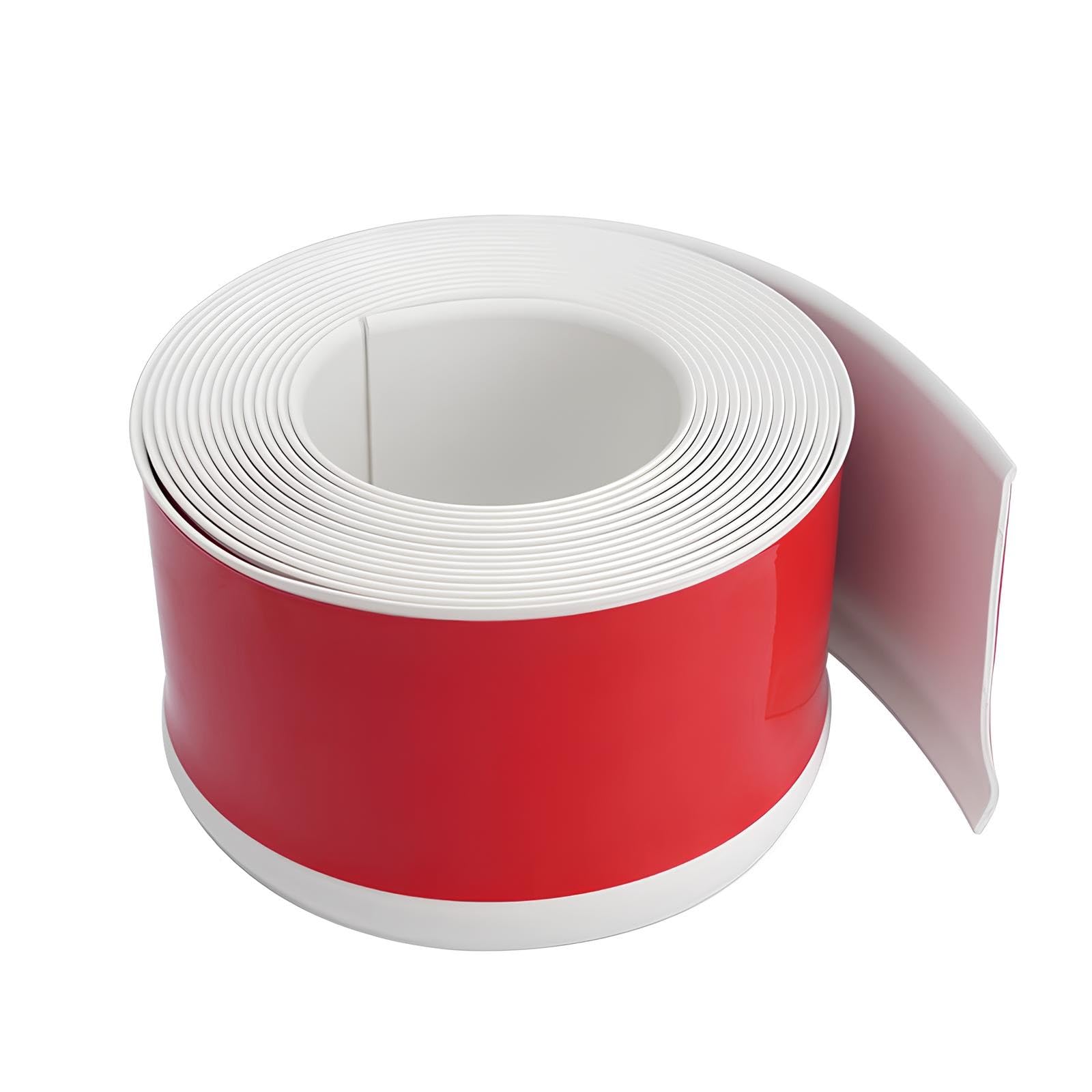 Rodapié autoadhesivo suave de PVC gris, 5 m x 10 cm, para sellado de bordes del suelo y protección de pared, fácil instalación de despegar y pegar