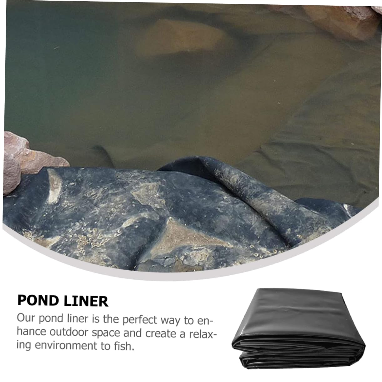 Rivestimento per Laghetto per Pesci in Hdpe e Protegge da Perdite d Acqua Durevole e Facile da Tagliare