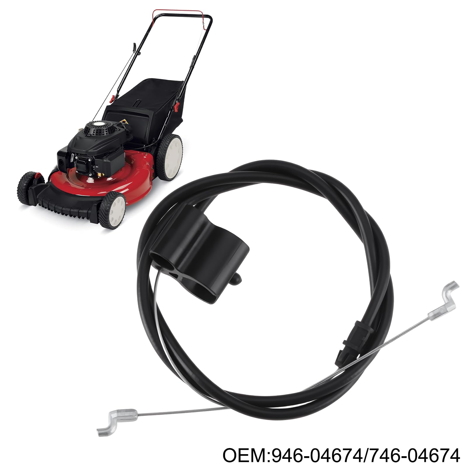 Create idea Câble de commande pour tondeuse à gazon 946-04674 746-04674 compatible avec MTD compatible avec Troy-Bilt