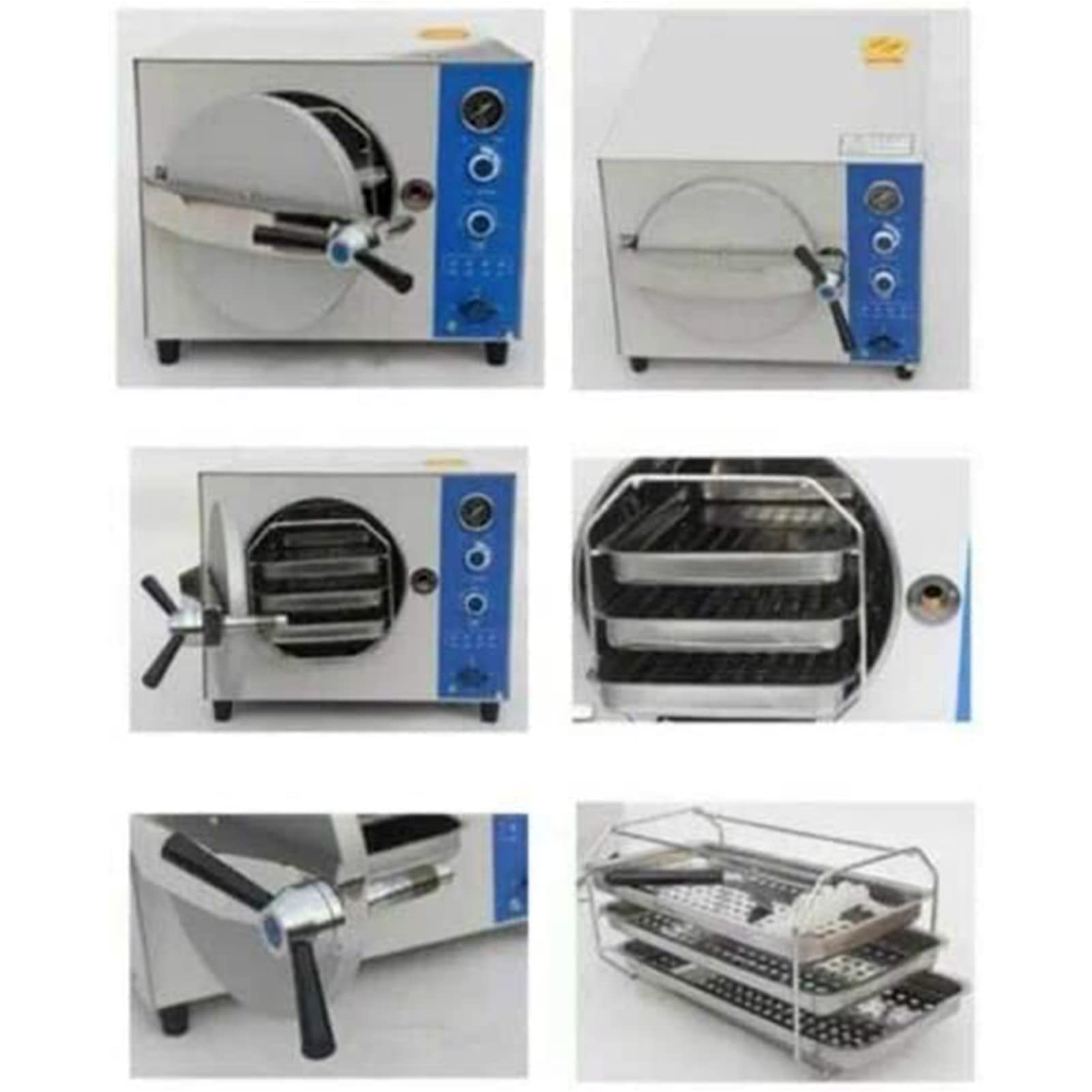 20L Autoclave Vapore Sterilizzatore Da Tavolo Da Tavolo Autoclave Attrezzatura ad Alta Temperatura di Sterilizzazione A Vapore Con Sovraparatura e Sovrapressione Funzione di Protezione