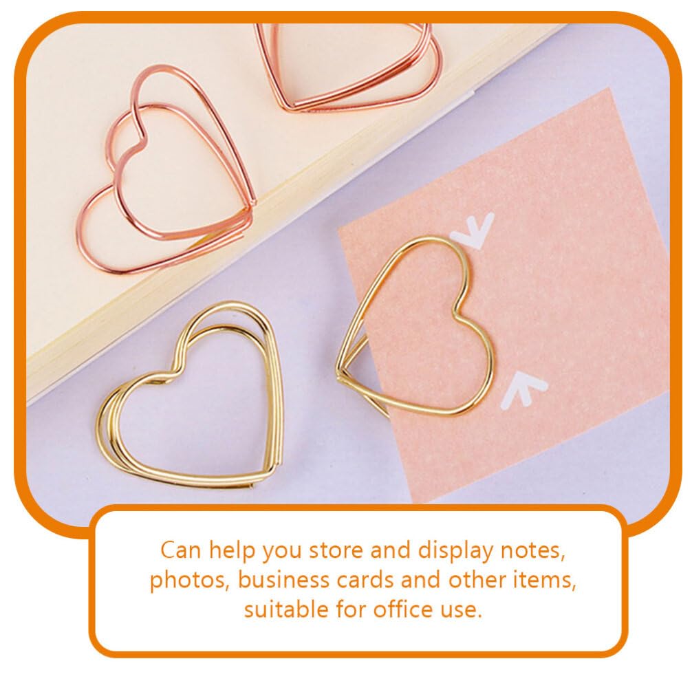 12 Portacarte A Forma Di Cuore - Portafoto E Segnaposto - Per Scrivania, Matrimoni, Ufficio - Argento/Oro - Foto 7