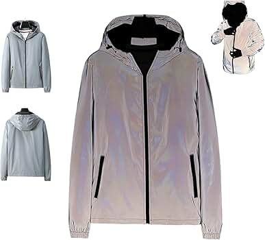 ★codegraphy★ See-through nylon two-tone windbreaker light Amazon.com: GBTJYRYC Chromashift Reflective Windbreaker